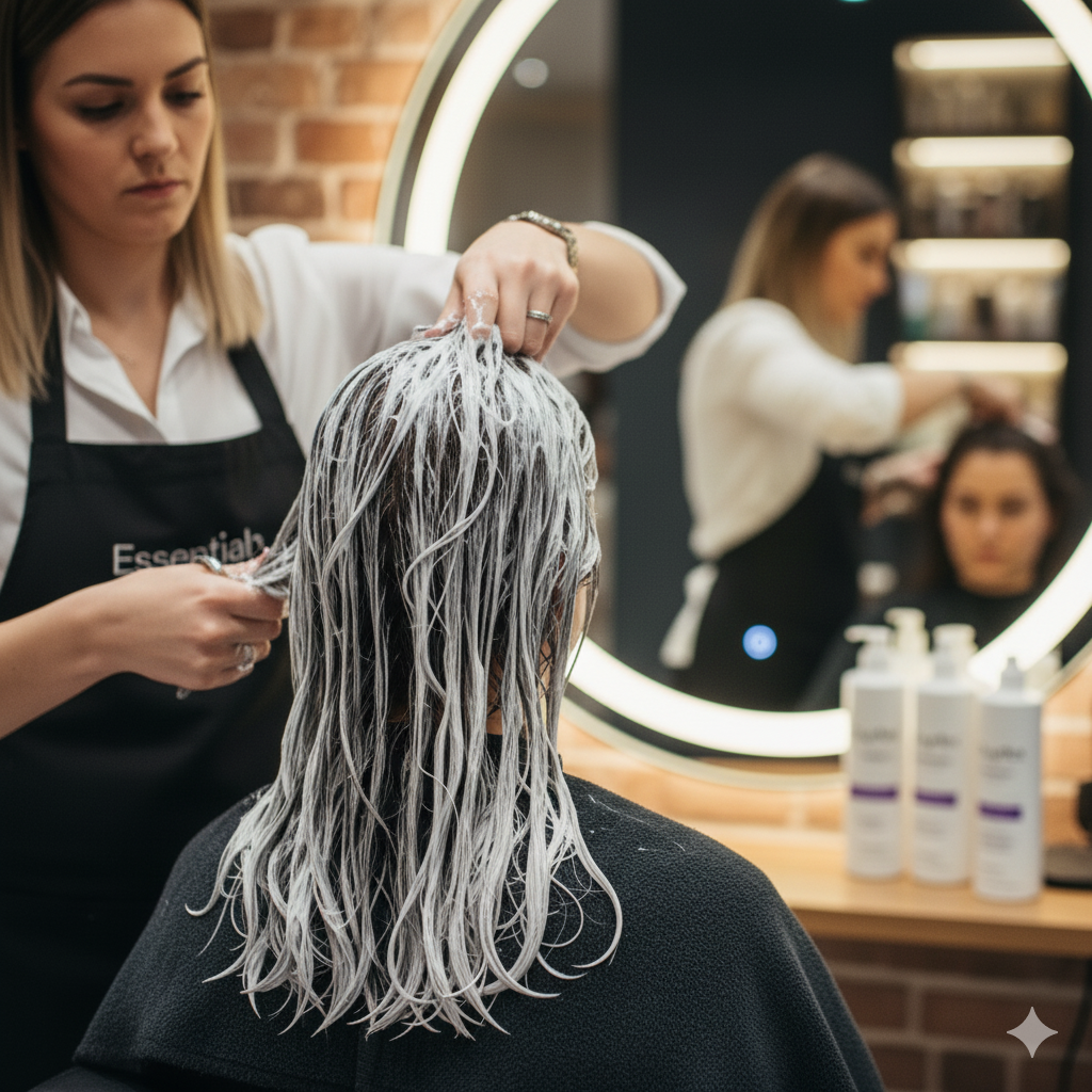 Woman getting olaplex stand alone treatment