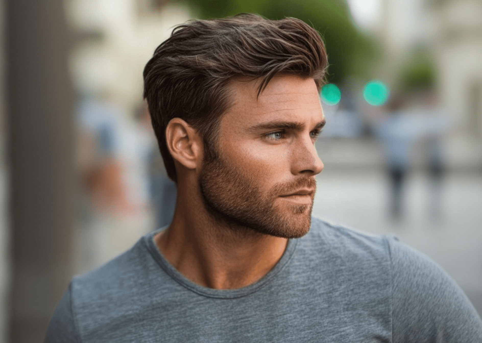 Man getting professional haircut in a salon